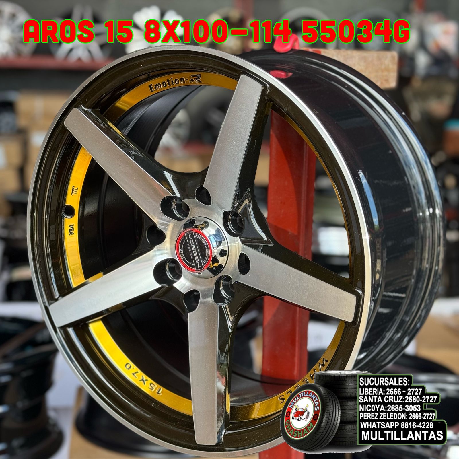 AROS # 15X7 4X100-114 ET30 BM-GL 55034G