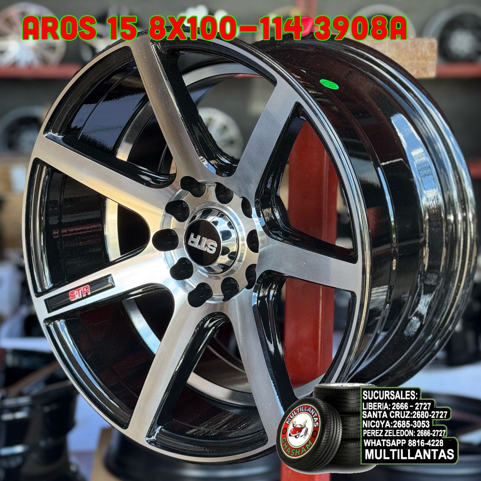 AROS 15X8 8X100-114 B 3908A