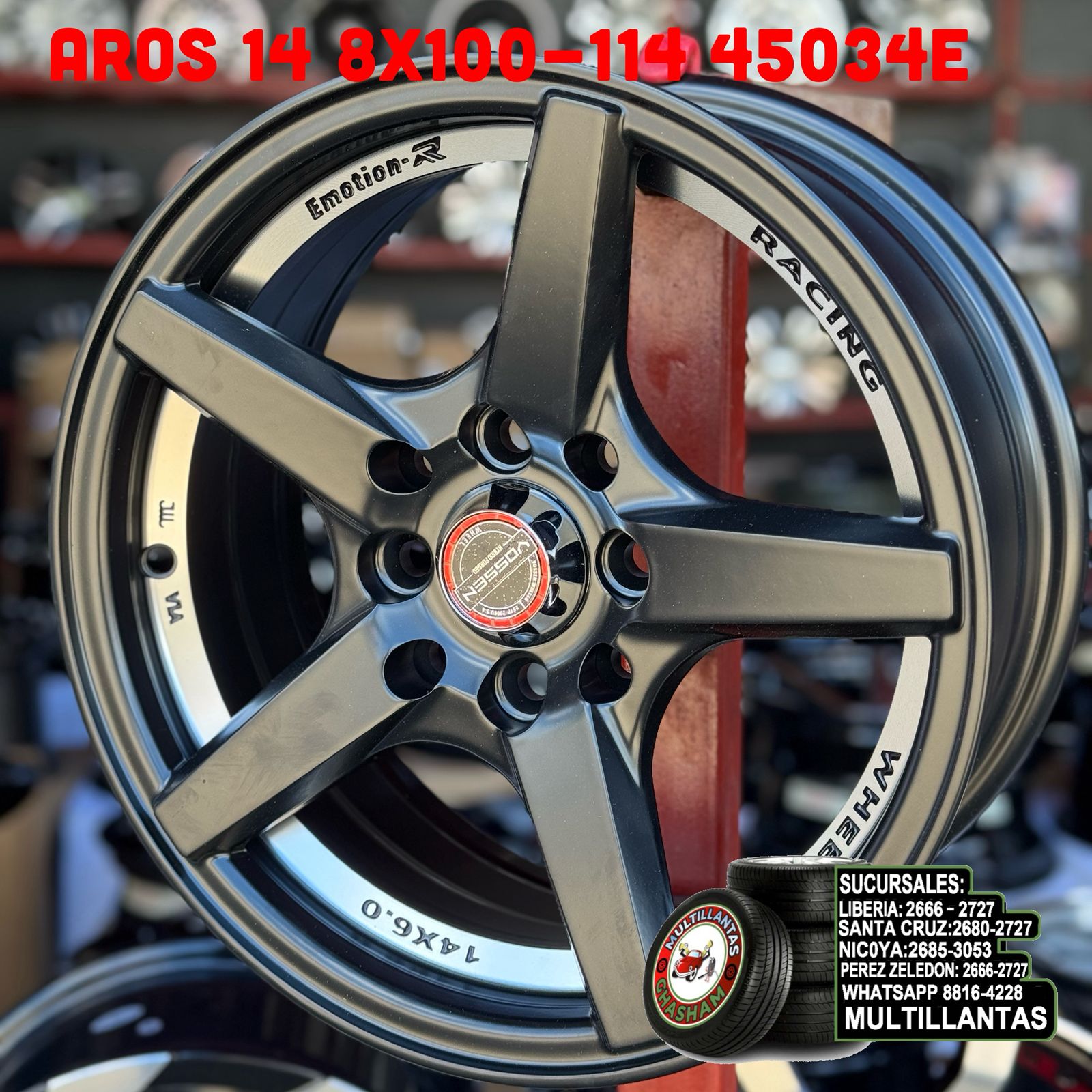 AROS # 14X6 4X100-114 ET30 MB 45034E